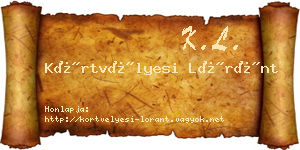 Körtvélyesi Lóránt névjegykártya